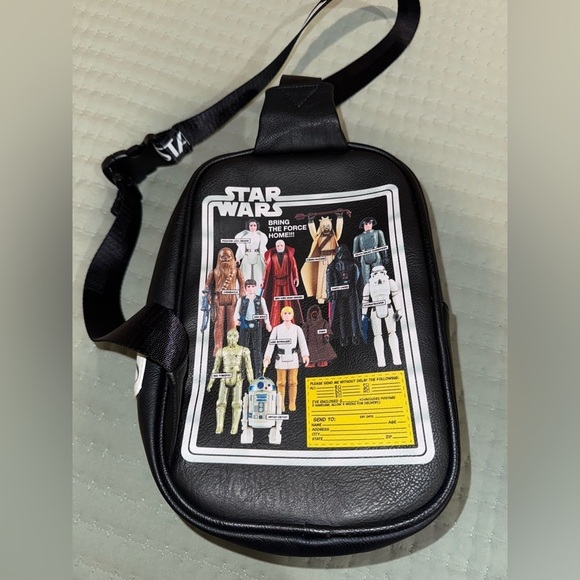 Loungefly 2022 Disney Parks Star Wars Loungefly Backpack Sling pin Bag. EUC main image 11